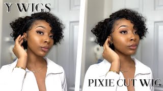 Natural Curly Pixie Cut Wig Ft. Y Wigs | Wig Install