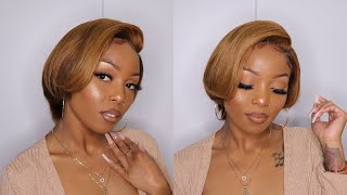 Pro Closure Wig! Ombre Straight Pixie Cut Wig Ft. Aliexpress Doores Hair | Xmscarey