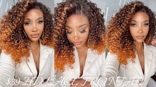 Curly 13X6 Transparent Hd Lace Frontal Under $40 | Outre Dominica Wig