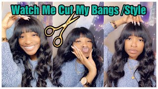 Watch Me Cut My Bangs/Style My Wig Ft Mscoco Hair