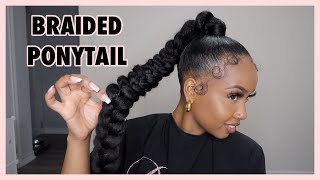 How To: Braided Sleek Ponytail || Butterfly Braid Tutorial