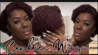 Cenhiee Wigs|99J Curly Pixie Cut Wig+ Install| Amazon