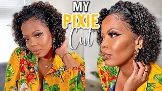 ⚠️ Wait...Don'T Cut Your Hair! Pixie Cut Curly Bob Wet Look Glueless Wig Install No Hair Out No