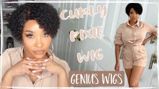 Perfect Hairline Pixie Cut Curly Bob | Summer  |  Beginner Friendly No Work Needed | Geniuswigs