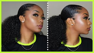 How To Make A Synthetic Drawstring Ponytail Look Natural | Gala-Formal Event Inspired Look