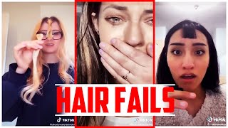 Girls Cutting Bangs  | Hair Fails | Tiktok Compilation