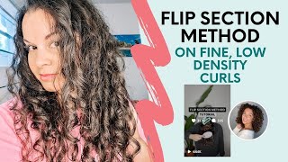 Flip Section Method On Fine Low Density Curly Hair