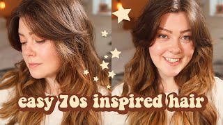 70'S Inspired Hair For Dummies - How I Style My Curtain Bangs | Lucy Wood