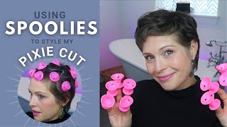 Using Spoolies To Style My Pixie Cut!