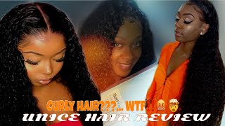 Unice Hair Review| Brazilian Natural 13X4 Lace Front Pre-Plucked Curly Wig| Bettyou Series