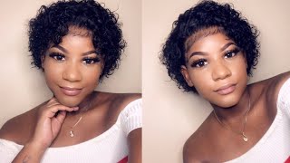 Curly Pixie Wig Install(Easy) Ft Luvmikerr Hair || Best Aliexpress Company|| Dia Dierra