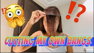 How To Cut Own Bangs First Time Cutting My Own Bangs (Fail Or Not) | Simply Nympha