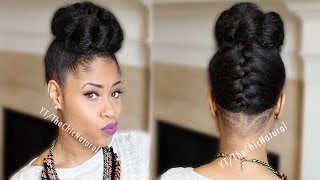 Fab French Braided Bun Updo [On Natural Hair]