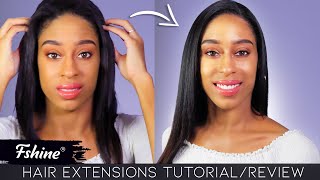 The Most Impressive Straight Clip-In Hair Extensions?! Feat. Fshine  | Lizette Baldeo