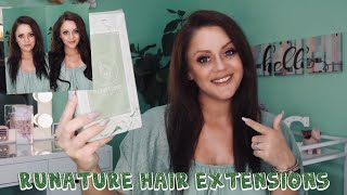 Runature Hair Extensions ~ 20 Inch Non-Slip Clip In Human Hair Extensions In  Dark Brown!