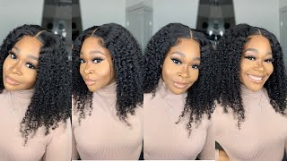 Curls For The Girls! Kinky Curly Glueless 5X5 Closure Wig Install | Ft. Asteria Hair