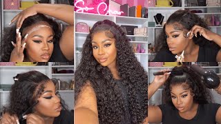    Mongolian Curly Wig Install | Curly Me Hair