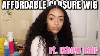 Affordable 26” Deep Wave Closure Wig | Ft. Ishow Hair