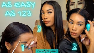 As Easy As 1,2,3 | Super Natural Lace Front No Baby Hair: Cutting The Lace | Hairvivi X Lovelybryana