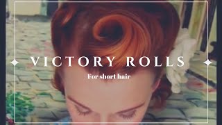 Victory Rolls On Short (Bobbed) Hair...1940'S Reverse Rolls Hairstyle