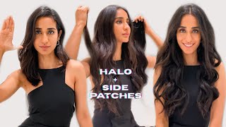 Halo Hair Extensions + Side Patches Hairstyles | Increase Volume & Length | Hair Extensions India