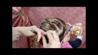 Twist Link Hairstyle For Gymnastics And Girls