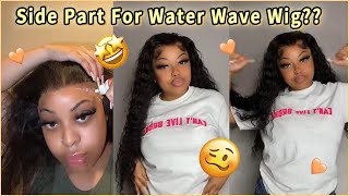#Elfinhair Review Style Side Part On Our Bouncy Water Wave Wig | Hd Lace Wig Install Step By Step