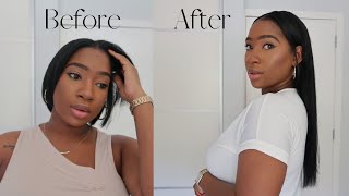 How I Install My Clip-Ins| Short Relaxed Hair