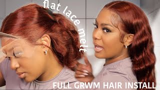 Perfect Deep Middle Part Auburn Lace Frontal Melt Wig Install,Tips For Beginners Ft. Beautyforever
