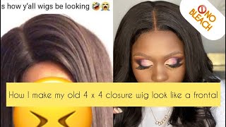 Quick Method To Lay Old 4 X 4 Closure Wig | No Bleach Needed | South African Youtuber