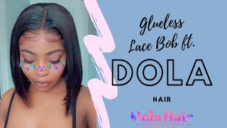 Glueless Lace Front Bob Hair Review Ft. Dola Hair | Unboxing, Styling + One Week Review