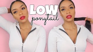 Low Ponytail Using Clip In Extensions On Short Hair