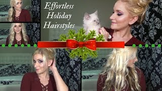 Holiday Hairstyle Ideas / Kylisstof Hair Extensions Review | Ladylucktutorials