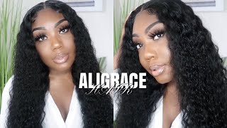 Must Watch! 4X4 Kinky Curly Lace Closure Wig Review | Ft. Aligrace Hair