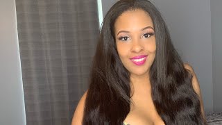 How To Install Clip Ins On Natural Flat Ironed Hair Using Bellami Boo-Gatti Hair Extensions