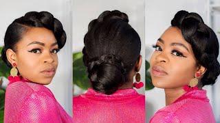 Ladies Would You Rock This Hairstyle? Easy Elegant Updo On Natural Hair #Shorts #Naturalhair #Updos