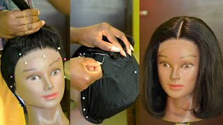 How-To Sew A Closure On A Wig Cap For Beginners | Vivian Beauty And Style