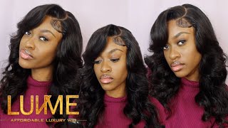 How To | 5X5 Glue Less Deep Side Part Closure Wig Install With Barrel Curls | Luvemehair