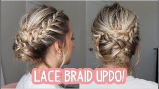 Lace French Braid Updo! Short, Medium, And Long Hairstyles!