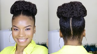 Twisted Crown 2 Ponytail Marley Updo | Natural Hair