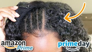 Blending My 4A 4B Hair In With This V-Part Wig | Amazon Prime Day 2022 | Twingodesses | Feat Unice