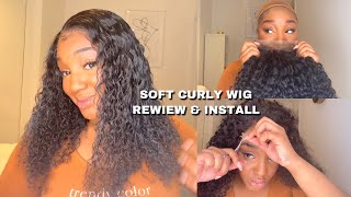 Softest Curly Wig Review | Alimice | Easy To Follow 5X5 Closure Wig Install || Liah Tess |