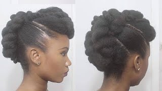 Twisted Mohawk Updo On Natural Hair