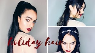 Easy Holiday Hairstyles With Hair Extensions | Day 3