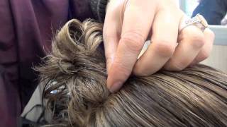 Updo For Shorter Hair; With Two Pony Tails And Barrel Curls; Full Instruction
