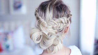 Fancy Fishtail Updo | Homecoming Hairstyle | Cute Girls Hairstyles