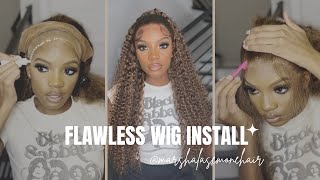 Melted!! Detailed Flawless Curly Wig Install | ✅ Beginner Friendly Ft Vshow Hair