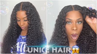  No Glue! Beginner Friendly Everyday Wig | Unice Hair Jerry Curly Undetectable 5*5 Hd Lace Closure