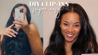 Diy Clip-Ins (Super Easy & Convenient) | Make Your Own In Less Than 25 Min
