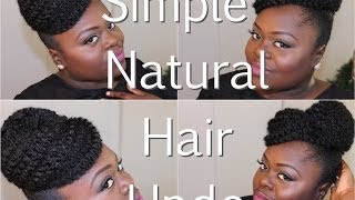 {Natural Hair} Simple Updo Using Marley Hair Tutorial